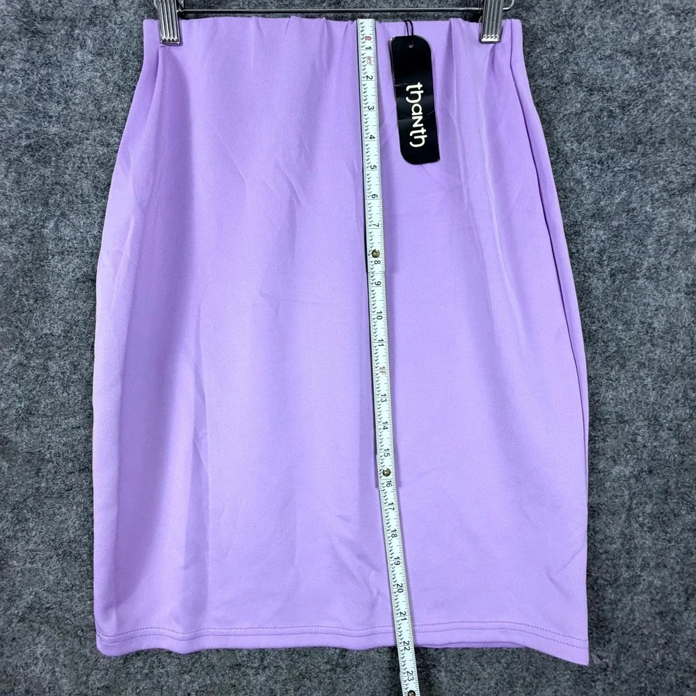 Thanth Pencil Skirt Women Large Purple Pull On Career Party Business Academia